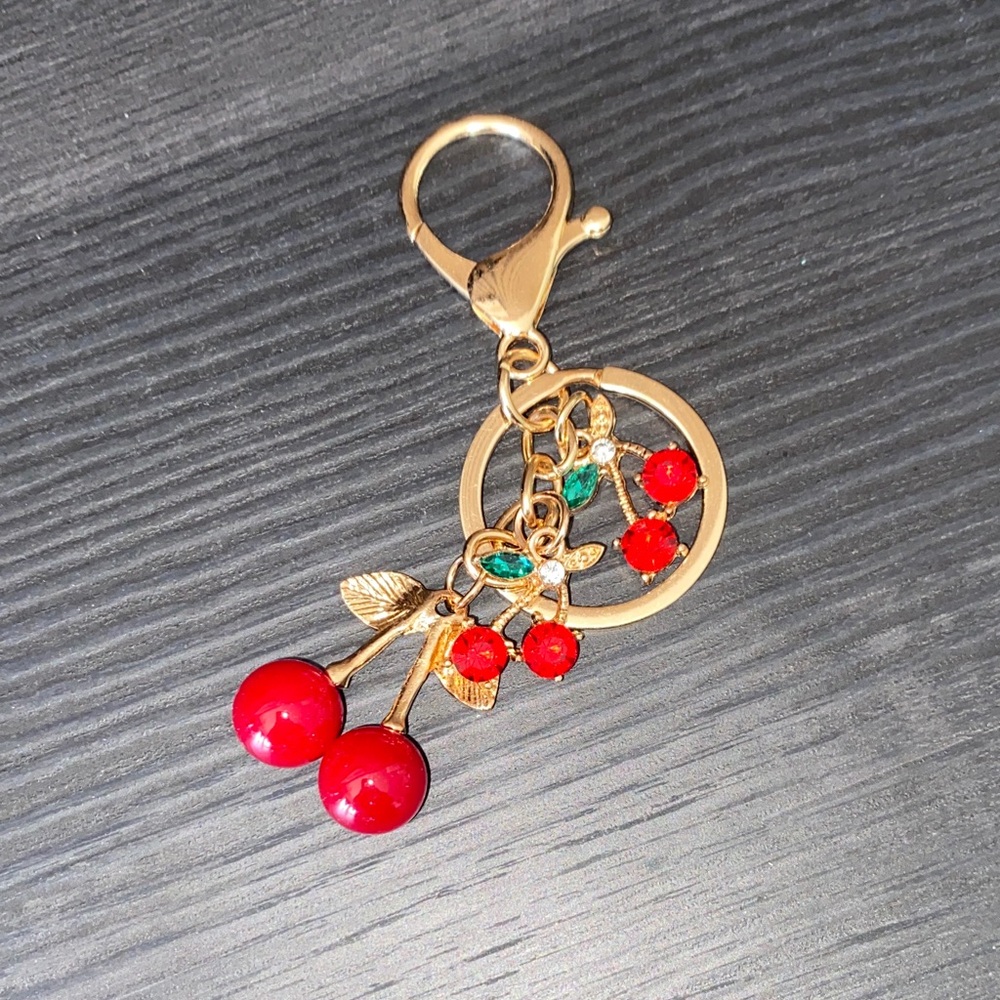 Cherry Charm Keychain